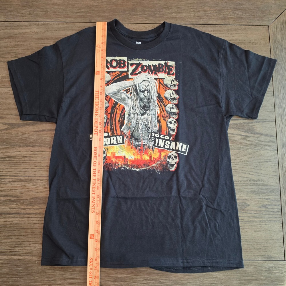 Rob Zombie I Was Born To Go Insane Graphic T-Shirt Black XL Licensed Skulls - Picture 5 of 6